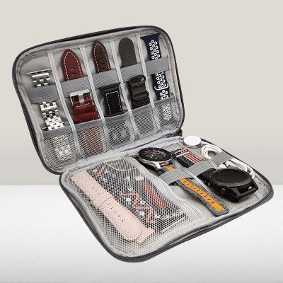 Sac de Rangement pour Bracelets de Montre - WatchStrapCase™ - Gris