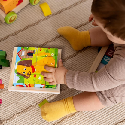 Puzzle en Bois - CubeMontessori™ - Animaux de la Ferme