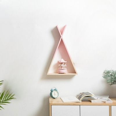 Etagère murale - TriangleWoodenShelf™ - Rose
