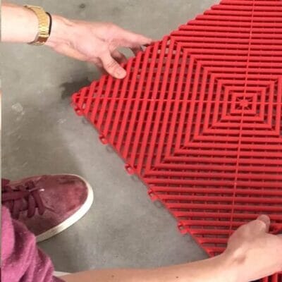 Dalle de Sol Garage - GarageFloorMat™ - Rouge