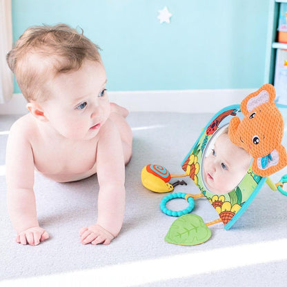Miroir Voiture pour Bebe - SafeViewBabyMirror™ - Éléphant Orange