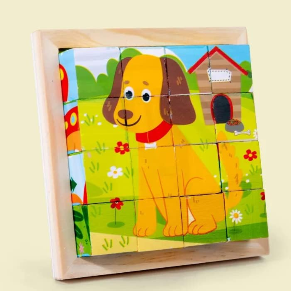 Puzzle en Bois - CubeMontessori™ - Animaux de la Ferme