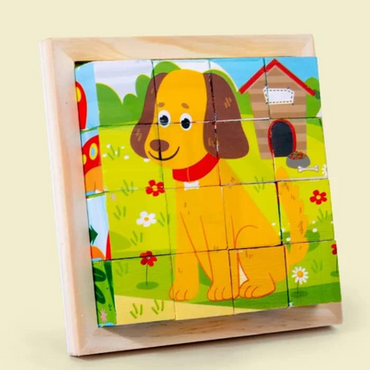 Puzzle en Bois - CubeMontessori™ - Animaux de la Ferme
