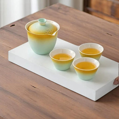 Service à Thé - TravelTeaSet™ - Jaune & Vert