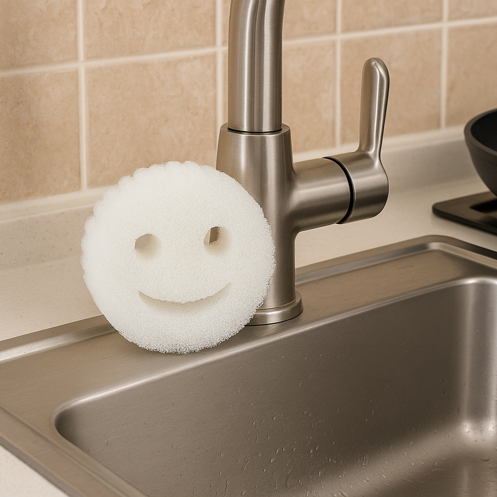 Eponge Smiley - SpongeJoy™ - Blanc