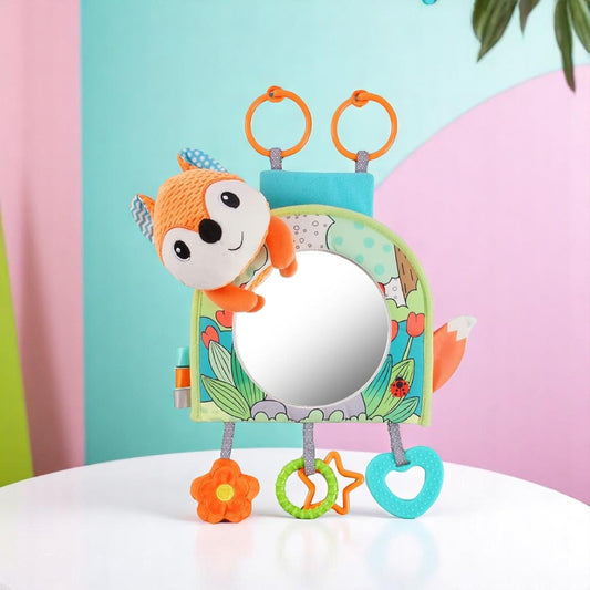 Miroir Voiture pour Bebe - SafeViewBabyMirror™ - Renard Orange