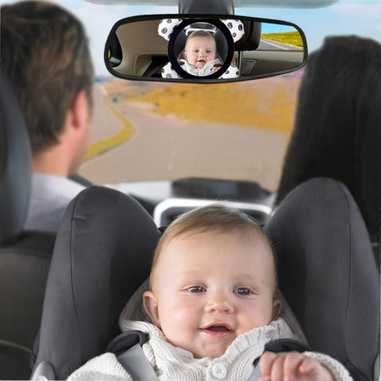 Miroir Voiture pour Bebe - SafeViewBabyMirror™ - Vache
