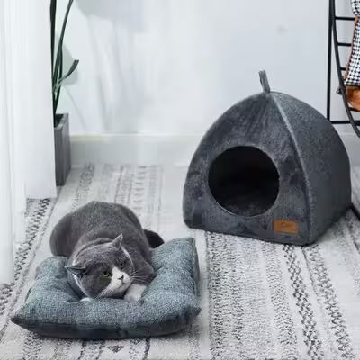 Niche pour Chat - TriCatCave™ - Gris