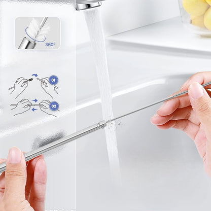 Paille Réutilisable - SteelSipKit™ - Bleu