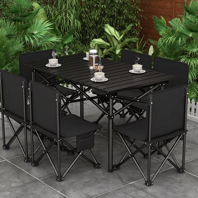 Table camping pliante	- CampingFoldingTable™ - Noir