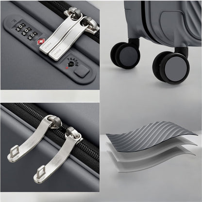 Valise de Voyage - WideRollTravelCase™ - Gris