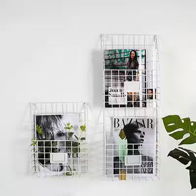 Porte Revue Mural - WallWireRack™ - Blanc