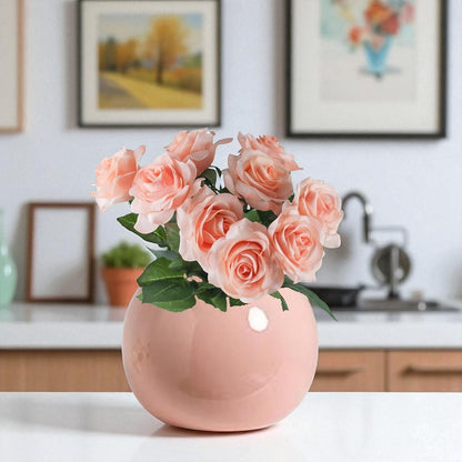 Vase en Céramique - ZenHydroVase™ - Rose