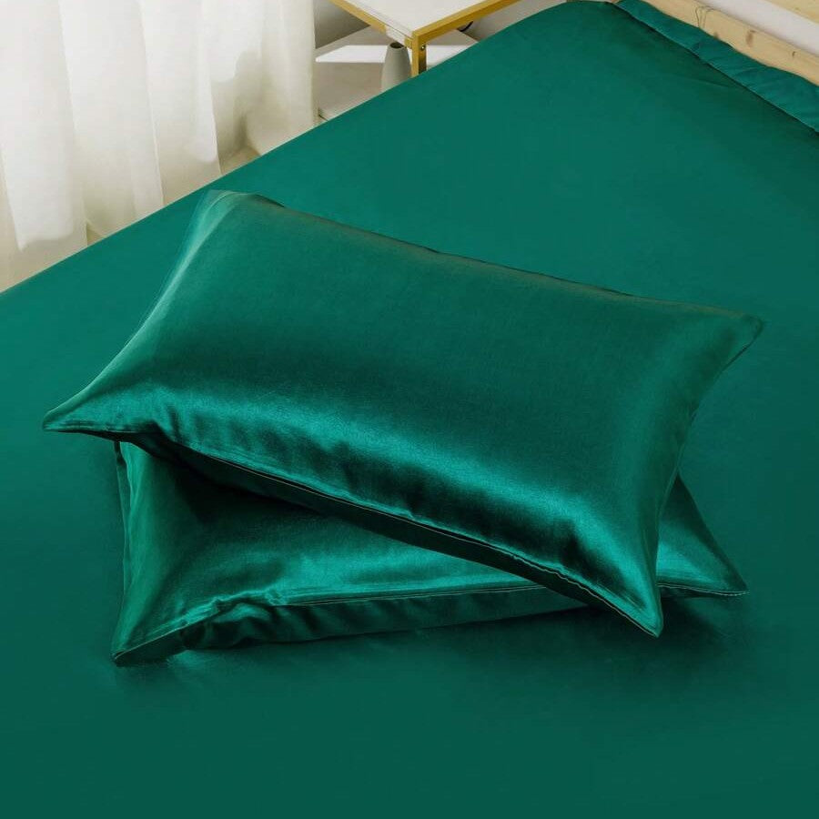 Taie d'Oreiller en Satin - SatinDreamPillow™ - Vert