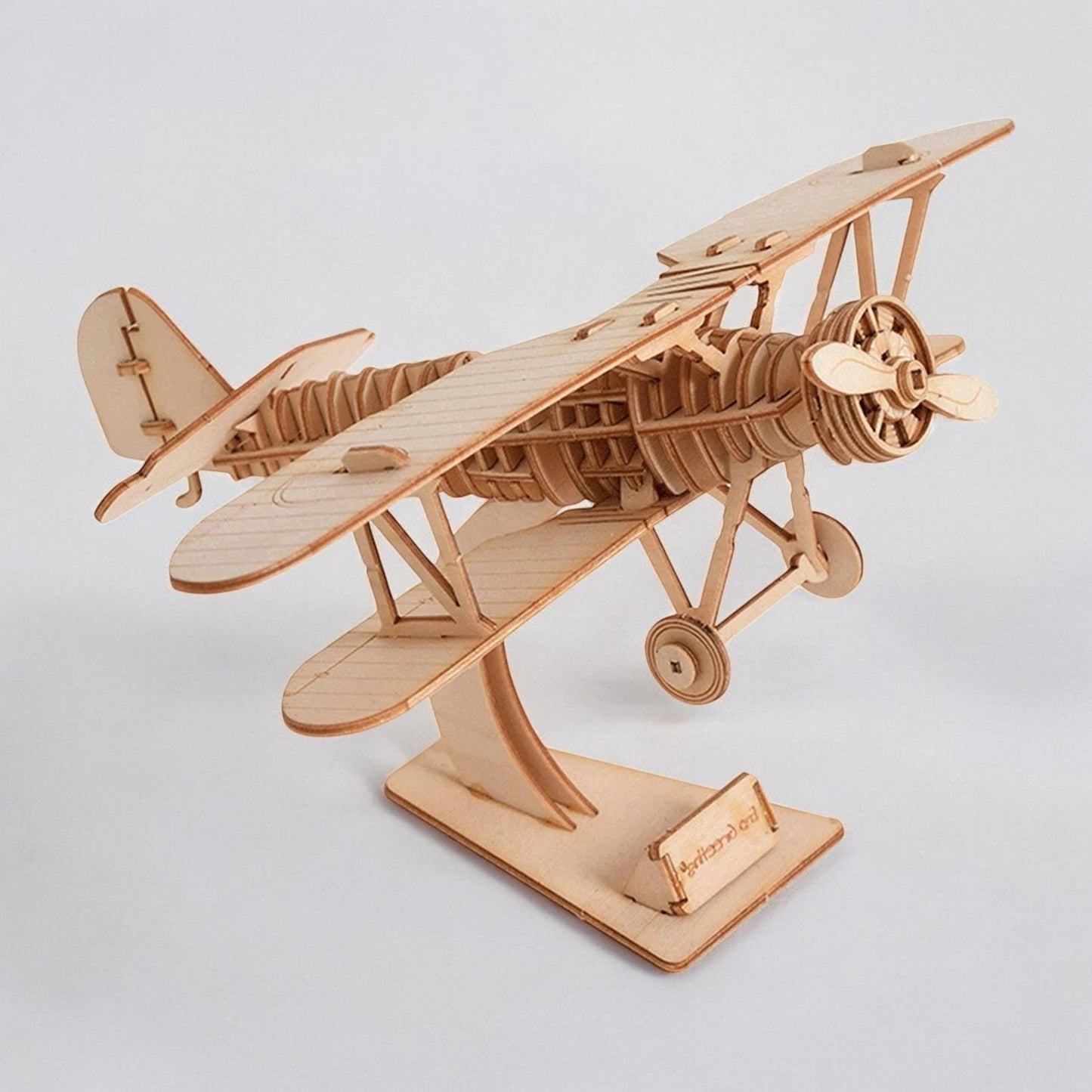 Puzzle 3D en Bois - WoodGenius™ - Biplan