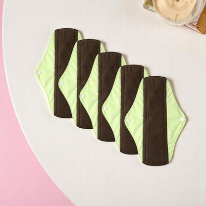 Serviette Hygiénique Lavable - EcoReusablePads™ - Vert