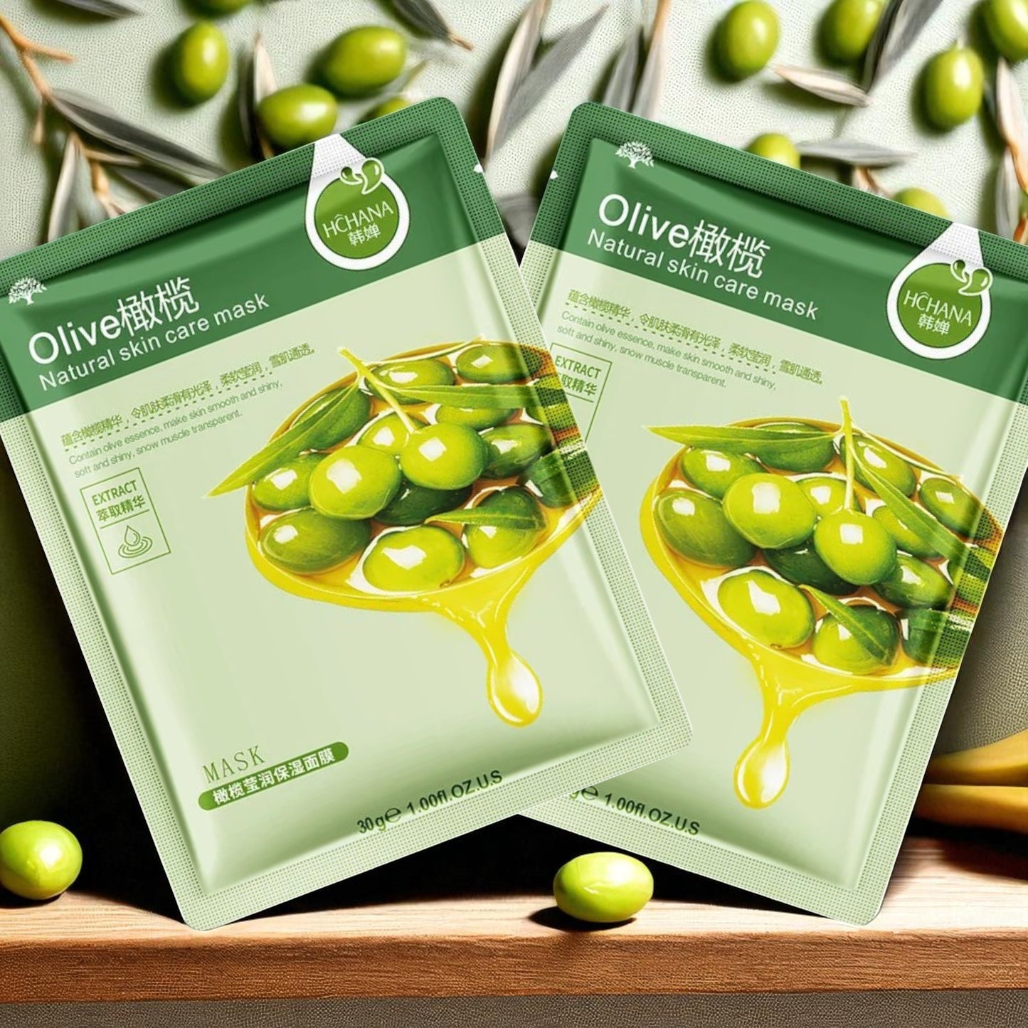 Masque Facial - GlowSkinSheet™ - Olive