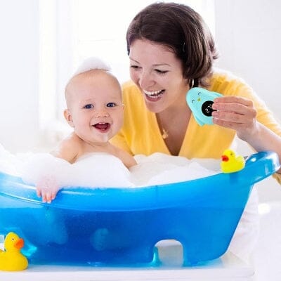 Thermomètre bain bébé - BabyBathTempMeter™ - Pingouin-bleu
