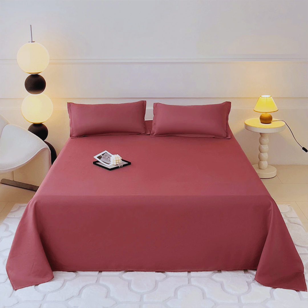 Drap Housse - LinoSoftSheet™ - Prune