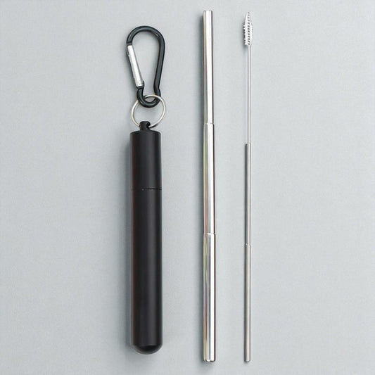 Paille Réutilisable - SteelSipKit™ - Noir