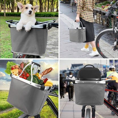 PANIER VELO POUR CHIEN	- PetRideBasket™ - Rectangle Gris