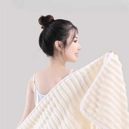 Serviette de Bain - CoralVelourBathTowel™ - Blanc