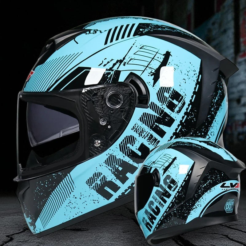 Casque de Moto - FullRideHelmet™ - Bleu Ciel