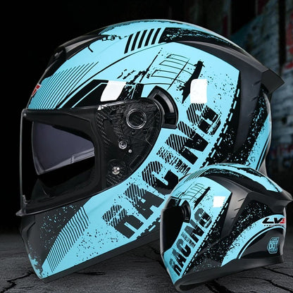 Casque de Moto - FullRideHelmet™ - Bleu Ciel