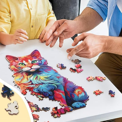 Puzzle En Bois - WoodenPuzzleColorCat™
