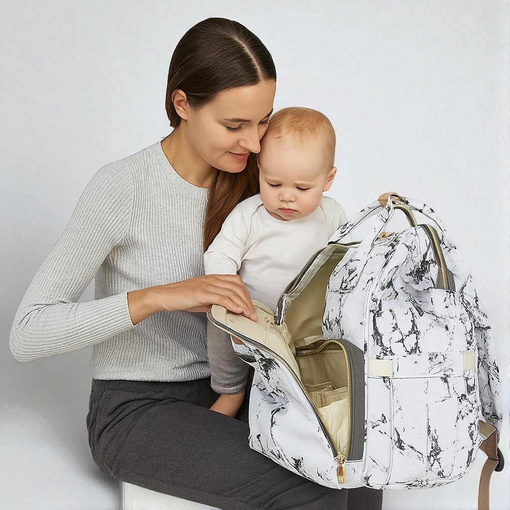 Sac à Langer - MummyGoPack™ - Noir & Blanc