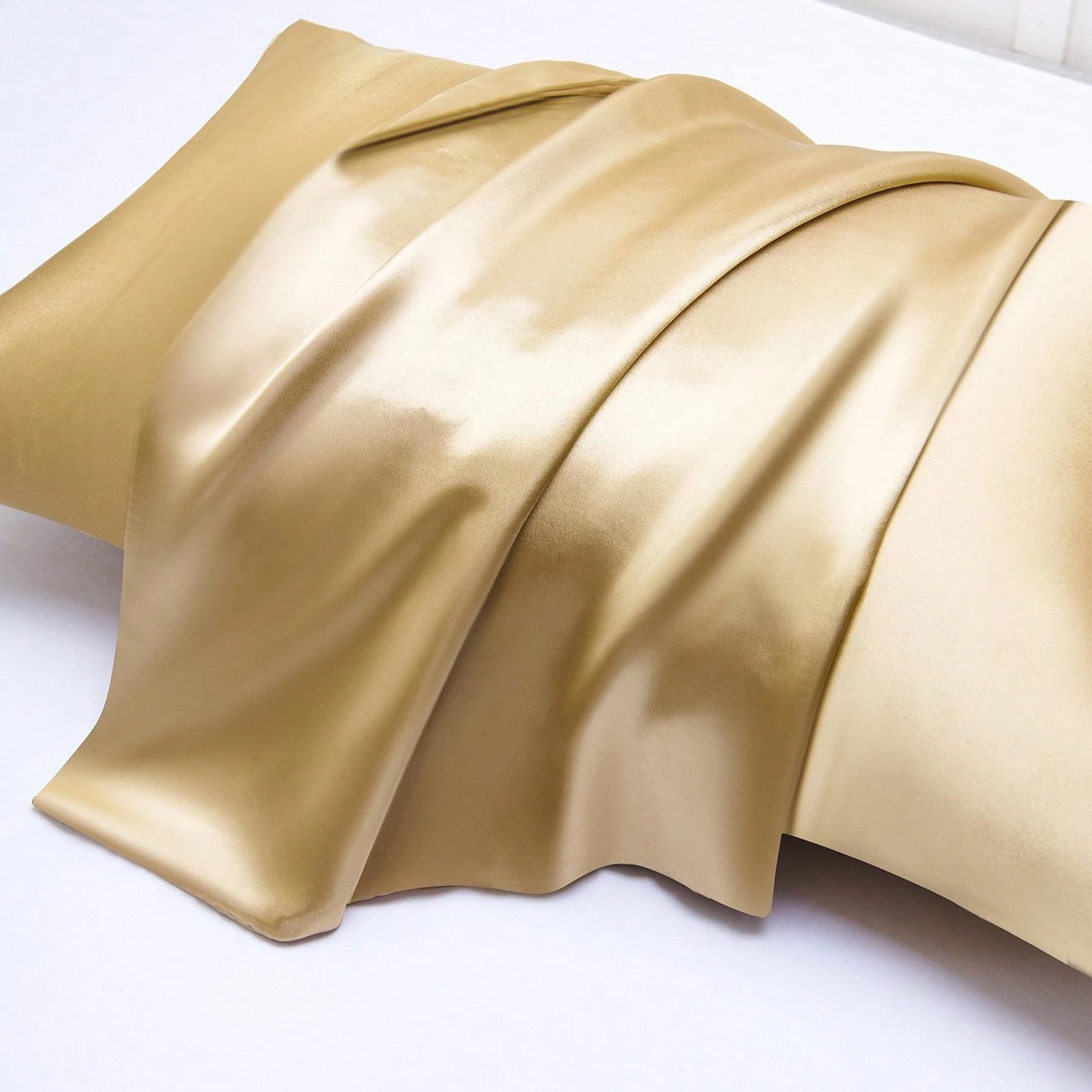Taie d'Oreiller en Satin - SatinDreamPillow™ - Doré