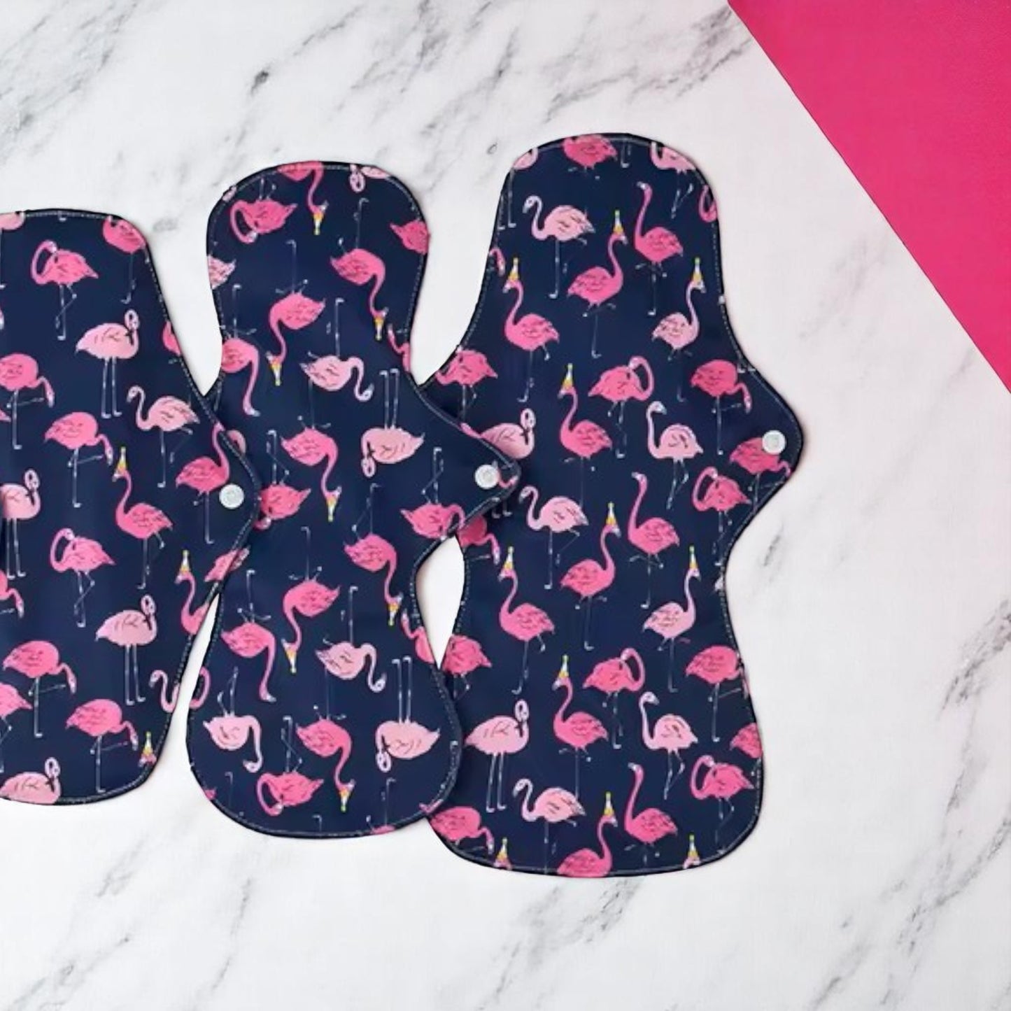 Serviette Hygiénique Lavable - EcoReusablePads™ - Flamingo