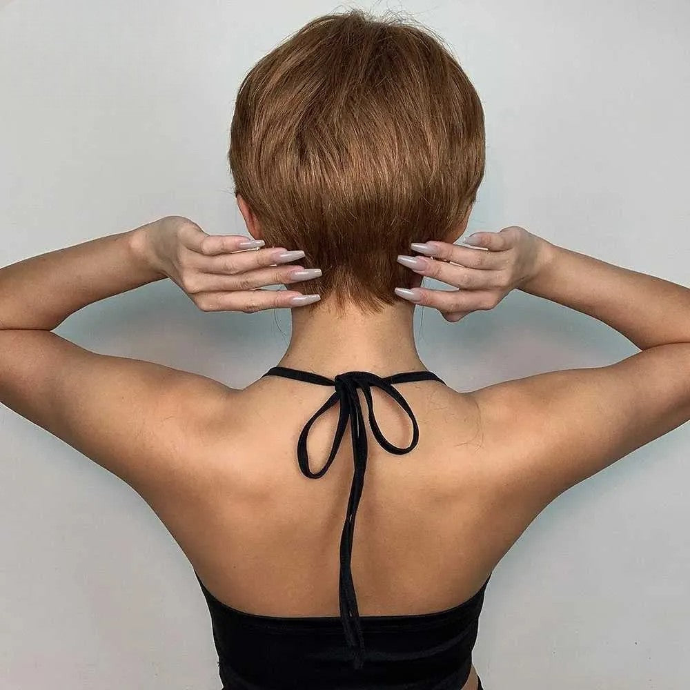 Perruque Courte Femme - NaturalLookPixie™ - Marron clair