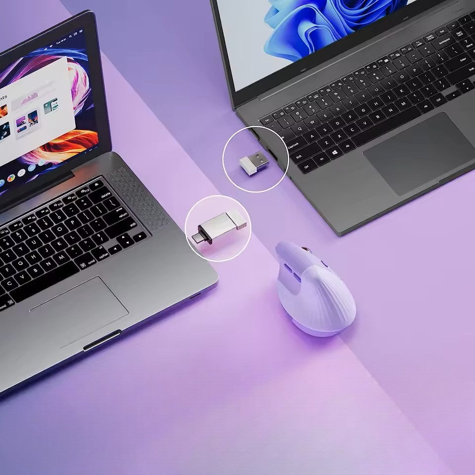Souris Verticale - ErgoClickPro™ - Violet