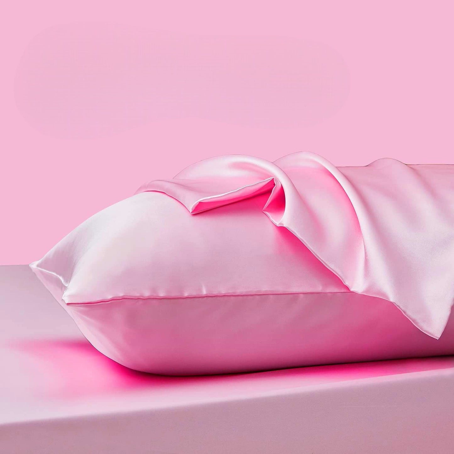 Taie d'Oreiller en Satin - SatinDreamPillow™ - Rose
