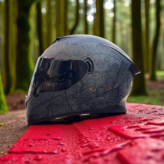 Casque de Moto - FullRideHelmet™ - Gris Foncé