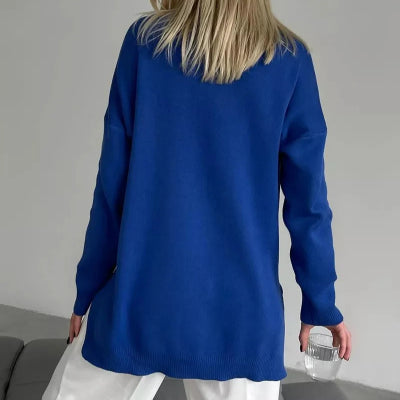 Pull - CozyTurtleneck™ - Bleu Roi
