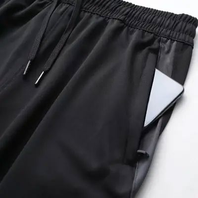 Pantalon sport homme - MenSportPants™ - Noir&Gris