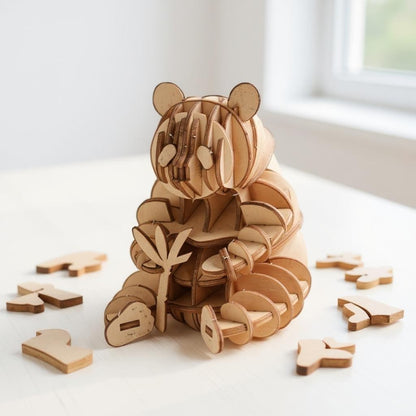 Puzzle 3D en Bois - WoodGenius™ - Panda