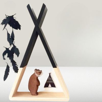 Etagère murale - TriangleWoodenShelf™ - Noir