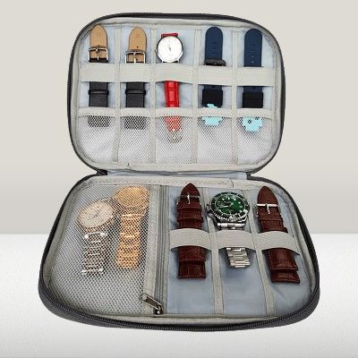 Sac de Rangement pour Bracelets de Montre - WatchStrapCase™ - Noir