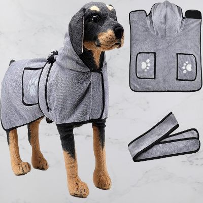 Peignoir pour Chien - DogBathTowel™ - Gris
