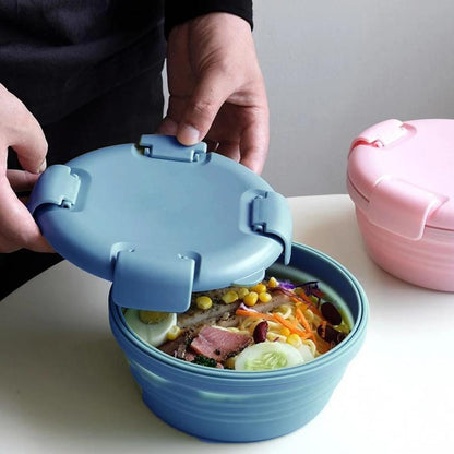 Boite de Conservation Alimentaire - SiliconeFoldingBox™ - Bleu Nordique