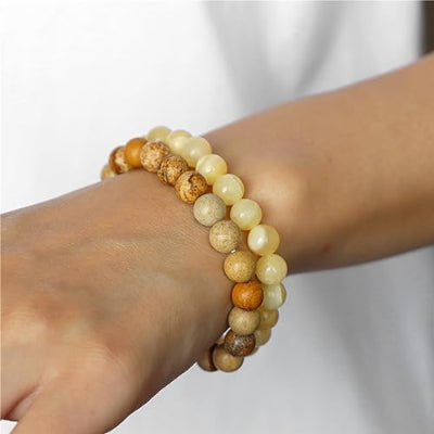 BRACELET PIERRE NATURELLE - CrystalMuse™ - Terrestre