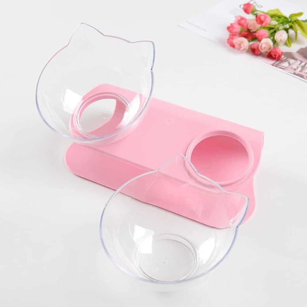 Gamelle Chat - CatDoubleBowl™ - Rose