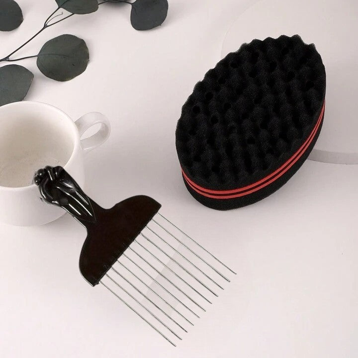 Brosse Cheveux Bouclés - CurlStylingSet™ - Rose avec Peigne
