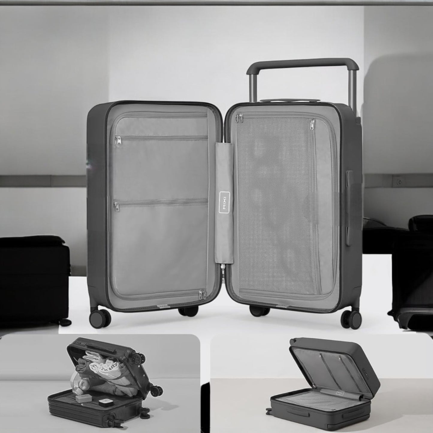 Valise de Voyage - WideRollTravelCase™ - Gris