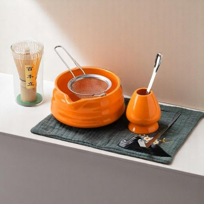 Service à Thé Japonais - ZenMatchaTeaSet™ - Orange