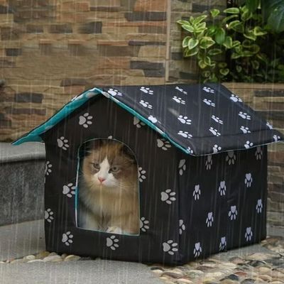 Niche pour Chat Extérieur - OutdoorCatHouse™ - Noir