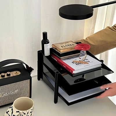 Étagère pour Bureau - OfficeRack™ - Noir